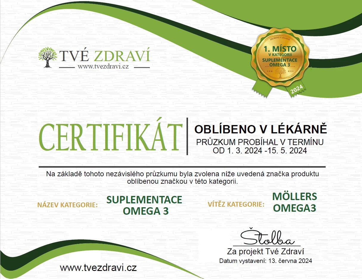 Certifik&aacute;t OVL5 Siln&aacute; imunita, pevn&eacute; kosti a lep&scaron;ia pam&auml;ť